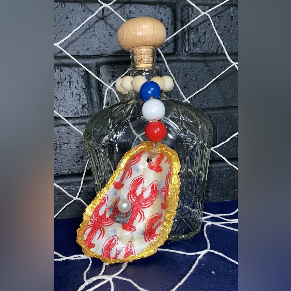 HANDMADE DECOUPAGE OYSTER SHELL 🦪 DECOR.